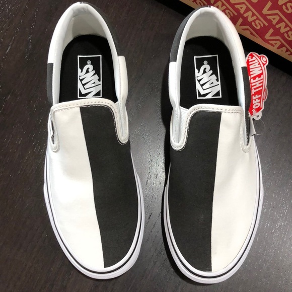 vans mega checker slip on